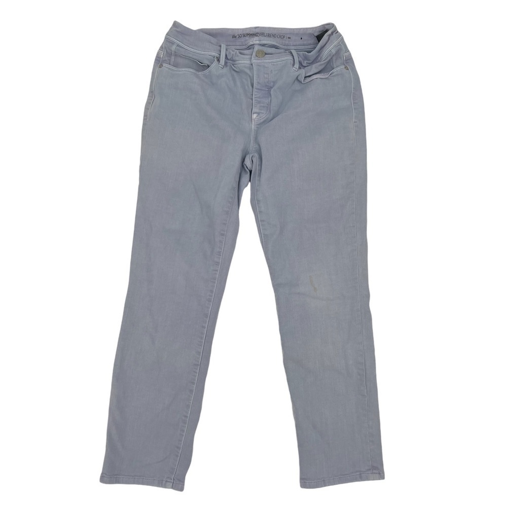 Chicos Light Blue The So Slimming Girlfriend Crop Jeans Size 2 Women’s